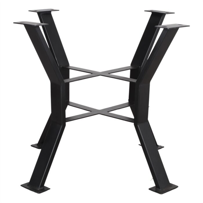 Base Jameson de hierro negro H74 cm con soporte para tapas grandes Ø110 cm a Ø150 cm, diseño moderno y funcional.